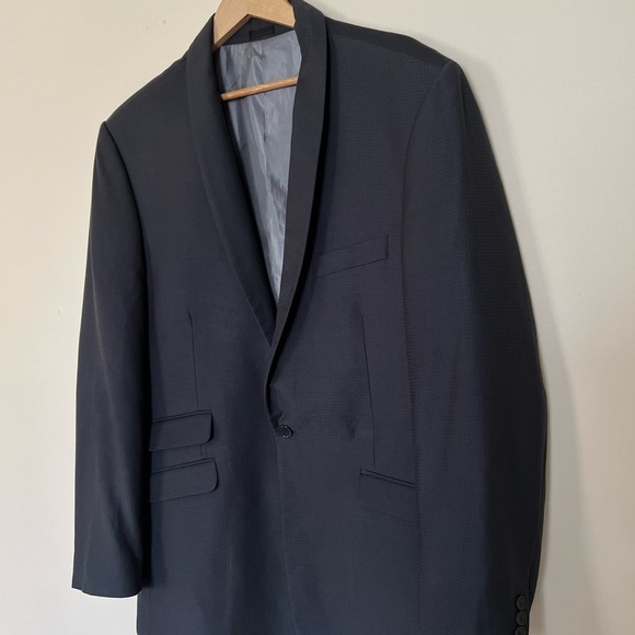 Stacy Adams Gold Mens Gray 44L Suit Sport Coat Formal Career Old Money Business - Picture 3 of 17